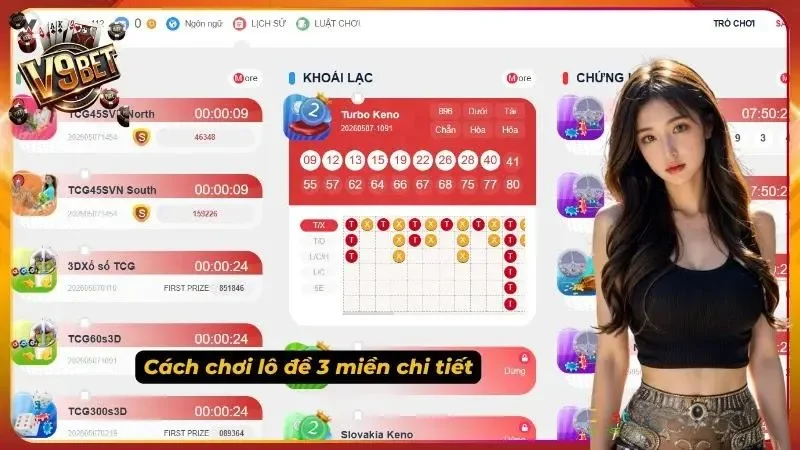 Ảnh minh họa lô đề 3 miền V9BET